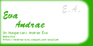 eva andrae business card