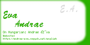 eva andrae business card
